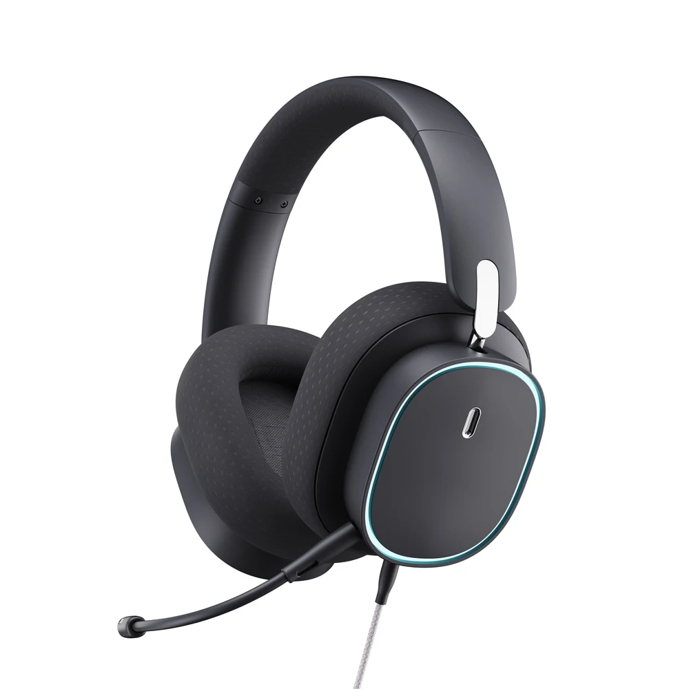 Baseus GH02 Kabellose Gaming-Headsets mit Mikrofon, Kopfhörer, Bluetooth 5.3, 40 mm Treiber, 2,4 G/kabellos/Kabel, RGB-Overhead-Kopfhörer 3