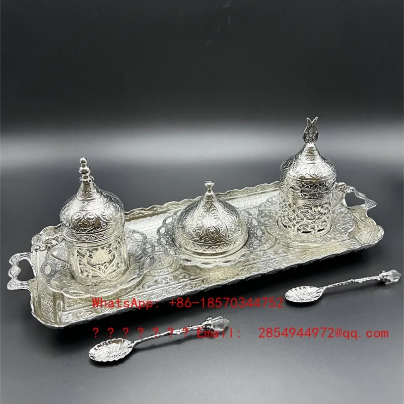 Turkey Imported Tulip Silver Classic Court Exquisite European Niche Coffee Cup