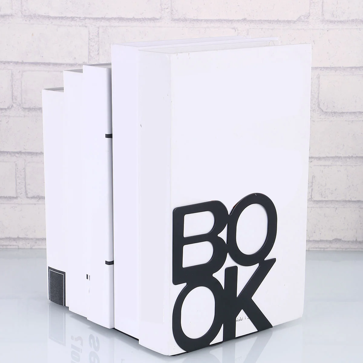 

2pcs Metal Bookends 140Mm White Creative Book Stoppers For Shelves Nonskid Heavy Duty Supports Books Magazines Files Organizer