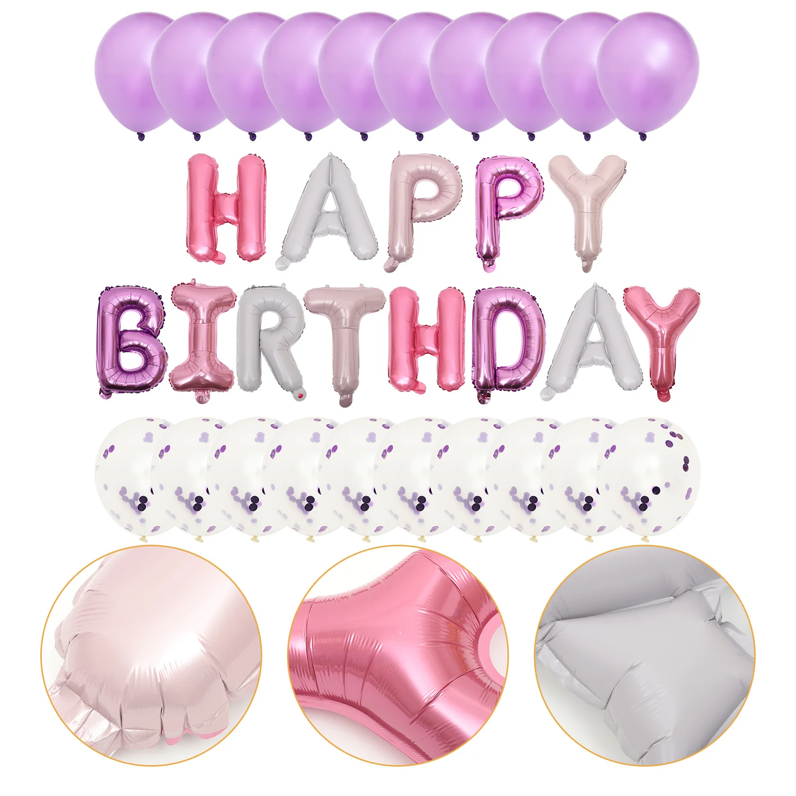 Birthday Balloon Set Aluminum Film Latex Decorations for Kids Party Scene Festival Wedding Happy Atmosphere Photo Props