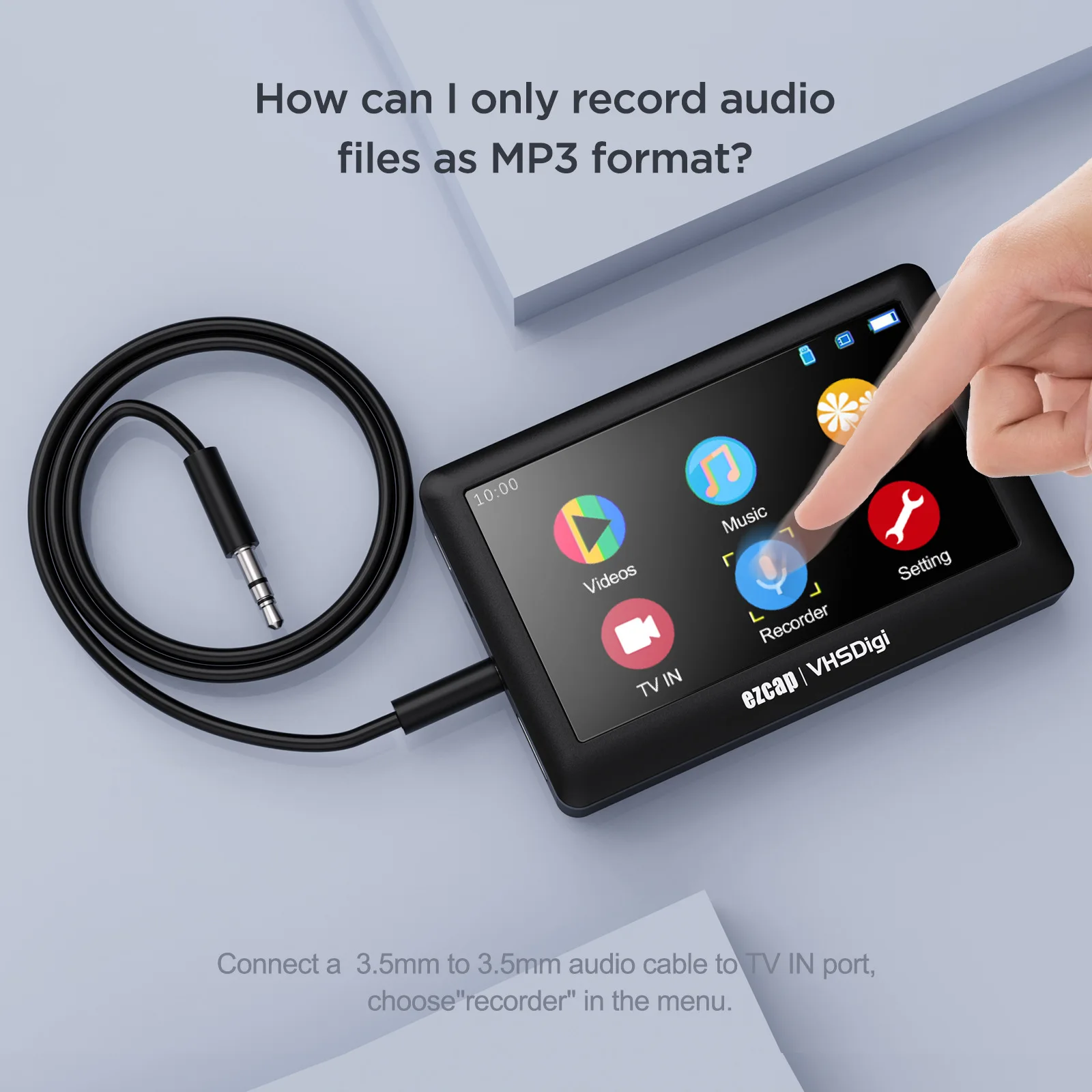 4.3-inch Screen AV Recorder with Card Reader, HDMI Video Output, Capture Card, and HD Gaming Live Streaming