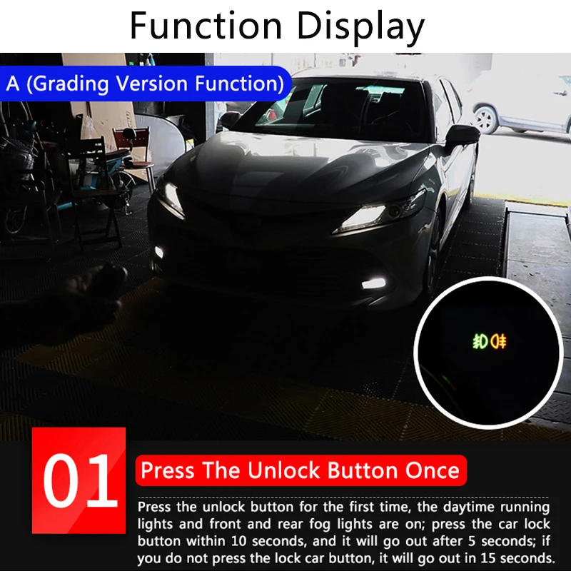 Car Headlight Delay Module For Toyota Camry 2018 2019 2020 2021 Fog Light Daytime Running Lights Delay OBD Plug Modify Accessory