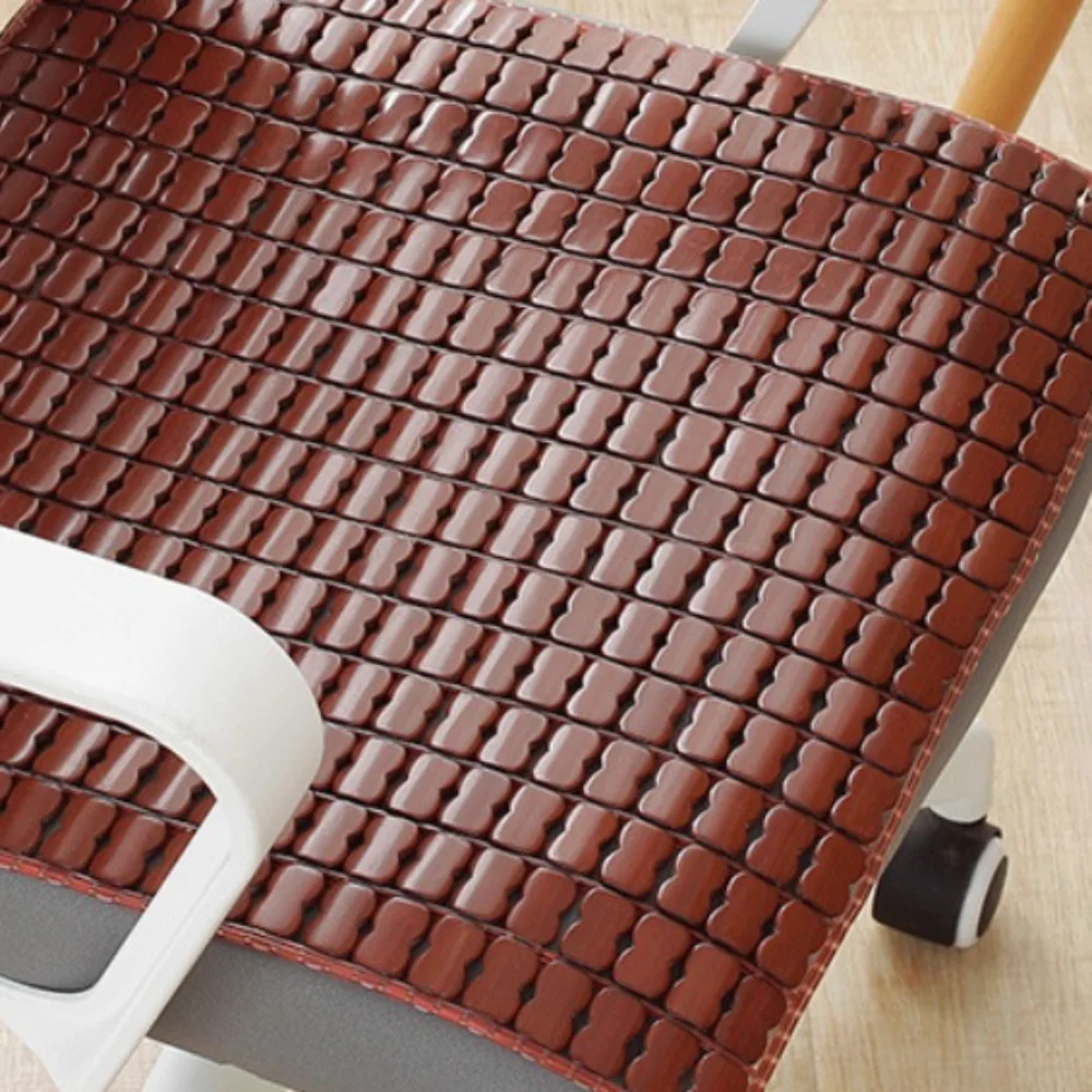 Simple Bamboo Summer Cool Mat Square Not Touching Car Ventilated Seat Cover Breathable Comfortable Salon Cushion Office