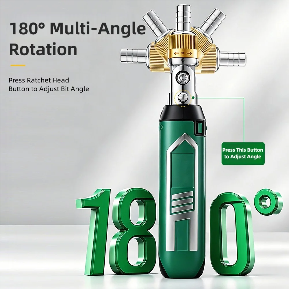 TINSOL 14-in-1 Ratchet Screwdriver Set, Strong Magnetic Multi-Angle Screwdriver with Alloy Steel Bits and Sockets