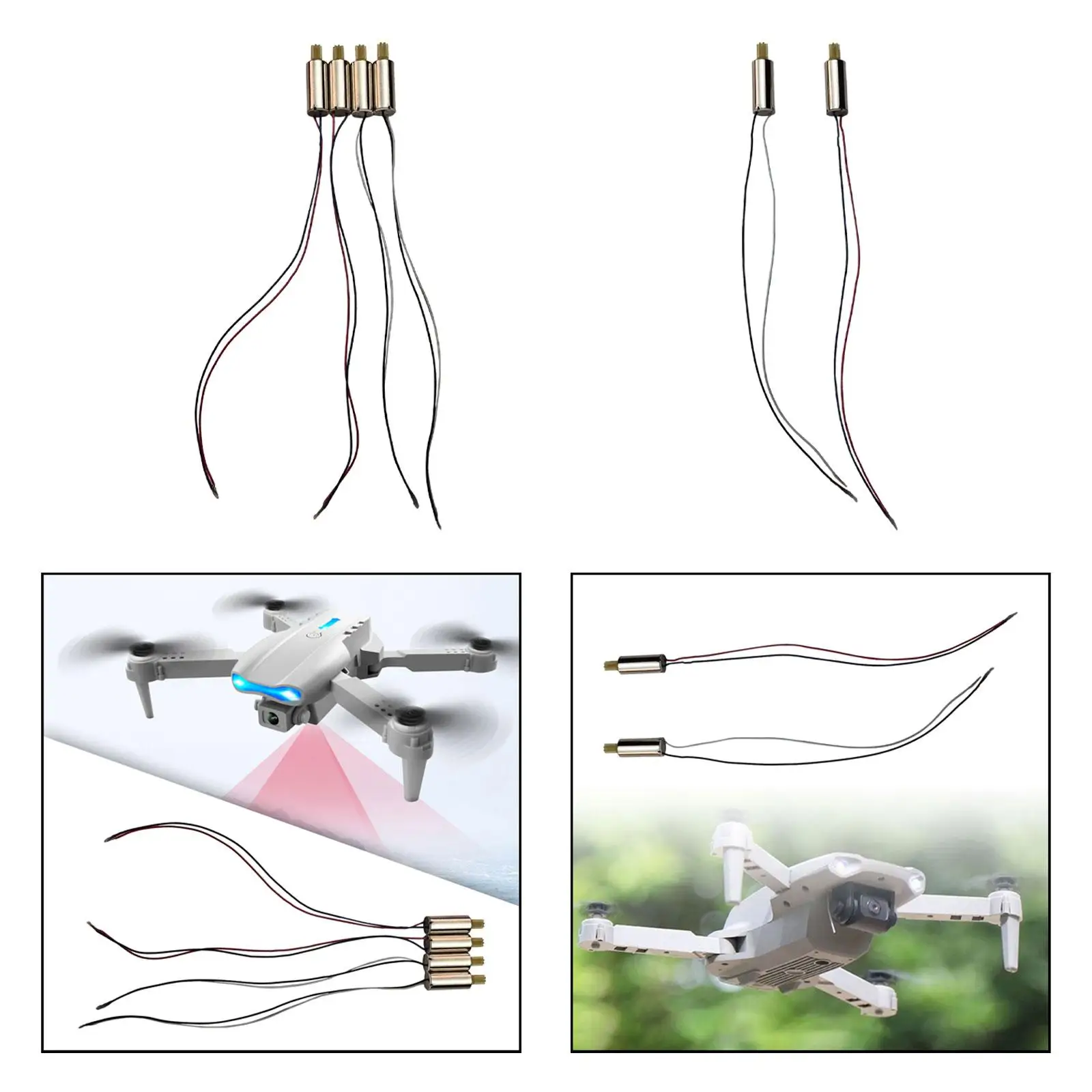 Quadcopter E58 Motor without Terminals E58 Spare Parts DIY Modified DIY Accessories Drone Motor Parts RC Drone Accessories