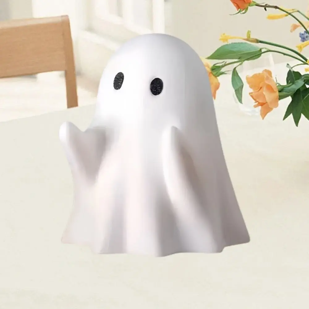 

Crafts Cute Ghost Pen Holder Creative Funny Halloween Ghost Figurine Decorative Portable Little Ghost Statue Home