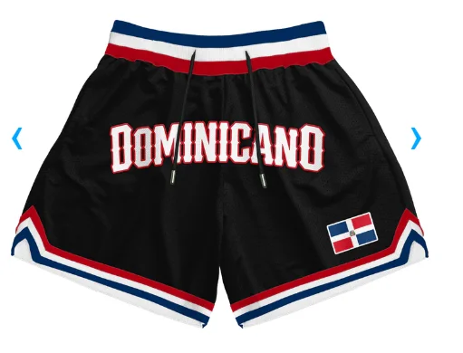 

New Men's Dominican Republic Heritage Basketball Shorts Training Running Casual Loose Quick-Drying Five-Point Pants