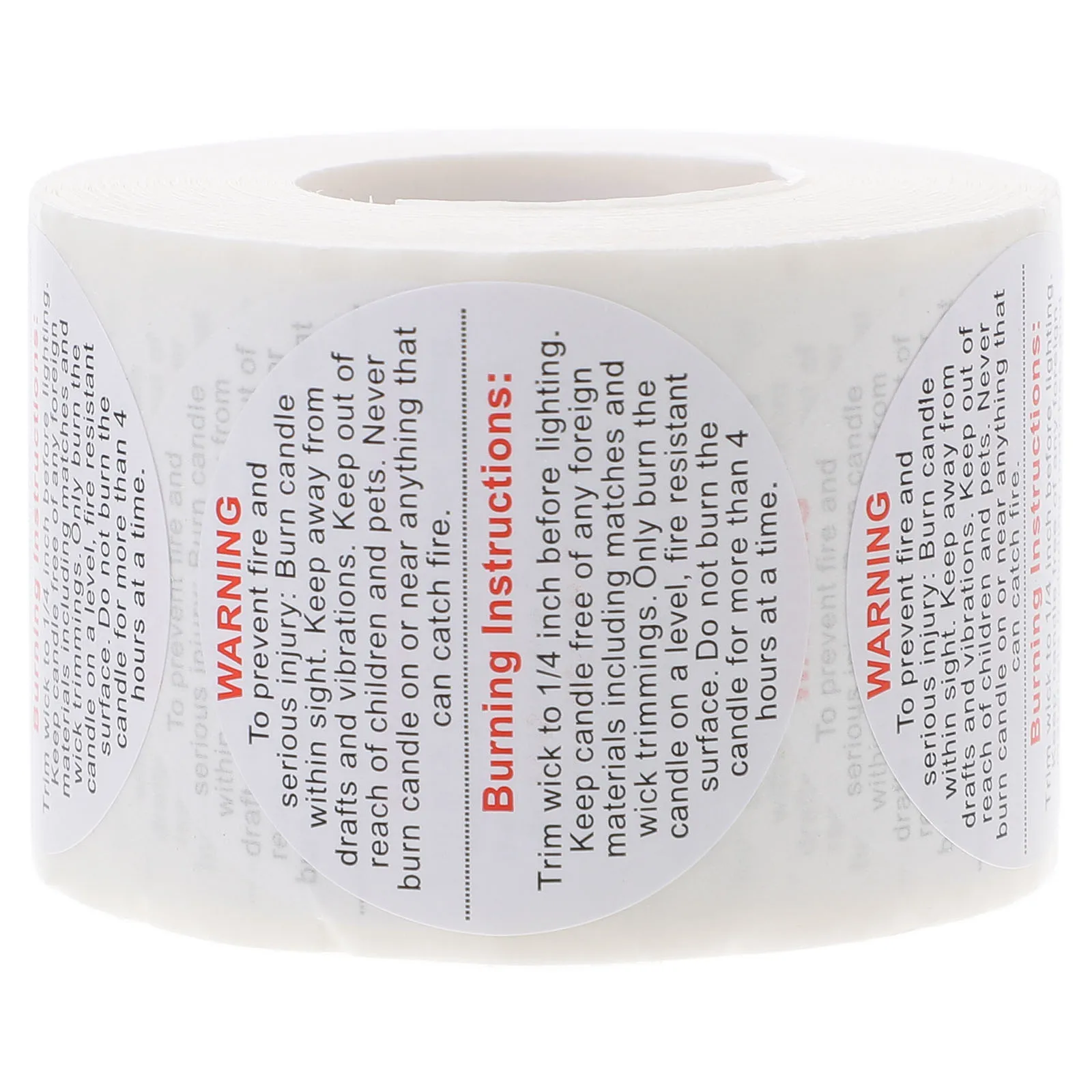 

Warning Labels Round Self Adhesive Safety Stickers for Tins Jars Wax Melts DIY Making Kits Supplies