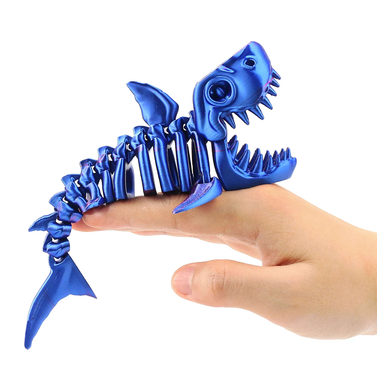 Joint squelette de requin 3D, jouet mobile et rétractable, ornement créatif multicolore, décoration de décompression, cadeau
