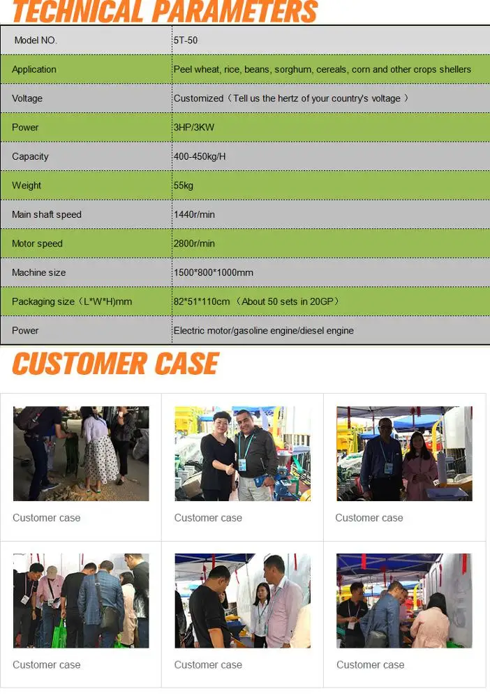 Motorkorn Weizen Paddy Reis Drescher