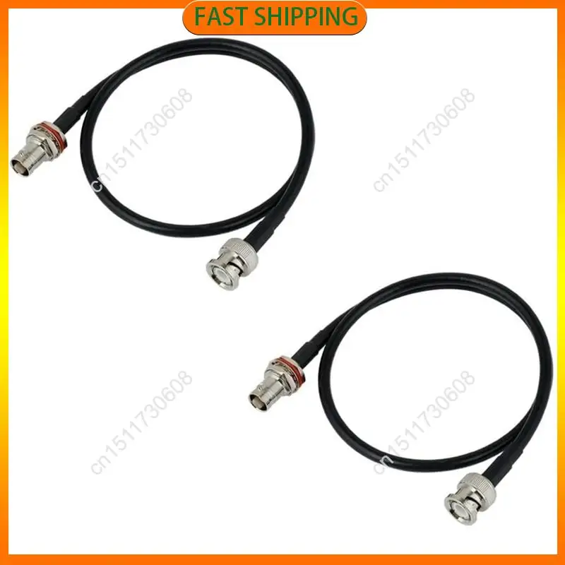 Compre ahora Cable de extensión de antena de micrófono inalámbrico de 2 pies con conector BNC, paquete de 2 para sistemas de montaje en rack