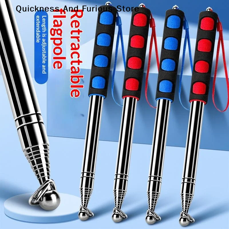 【T】Telescopic Rod Detection Hammer 115cm Thickened Telescopic Rod Hollowing Detection Hammer For House Decoration Inspection