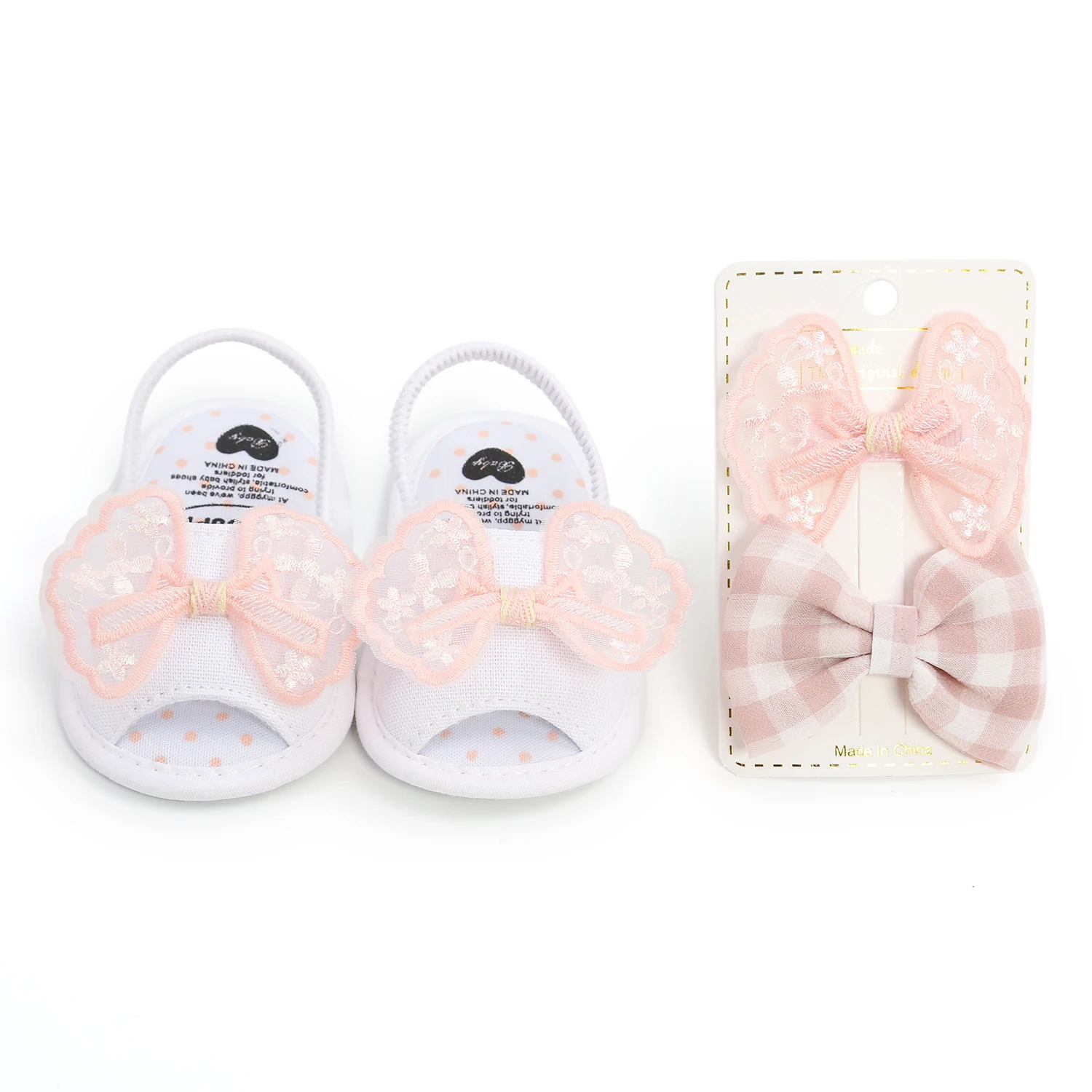 Kids Sandals Girls Floral Embroidery Bowknot Walking Shoes Footwear for Summer 0-18 Months