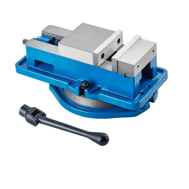 QM16 Manual Angle Locking Milling Vice 360 Degree Rotating Base Precision Mechanical Clamp for Metalworking CNC Drilling Tool