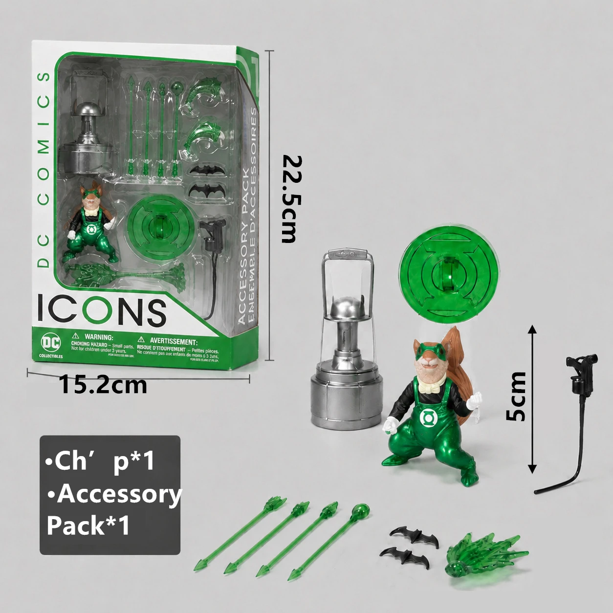 Iconos de DC Comics: Green Lantern V4 # Paquete de accesorios 4 B'dg de 16 artículos de Paul Harding Green Lantern Corps Figuras de acción