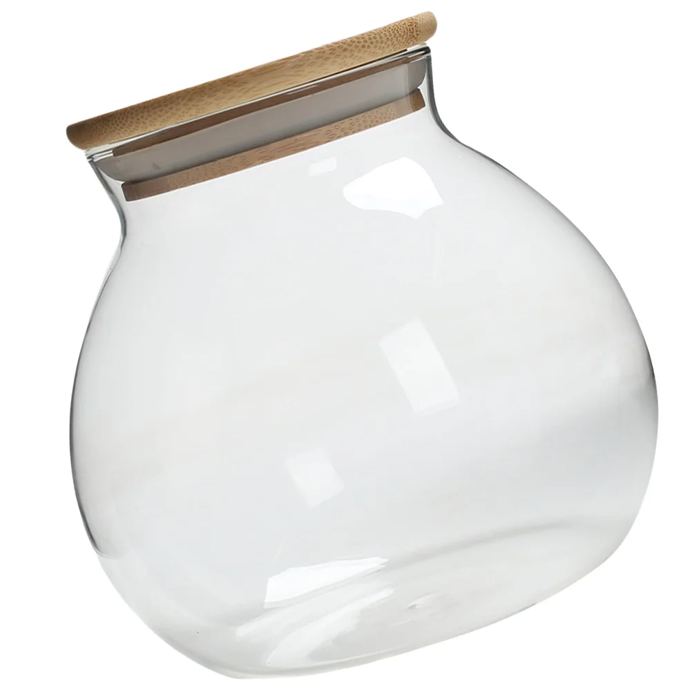 

1 pc High Borosilicate Glass Storage Jar Airtight Food Container Moistureproof Tea For Nuts Dried Fruits Snack Can