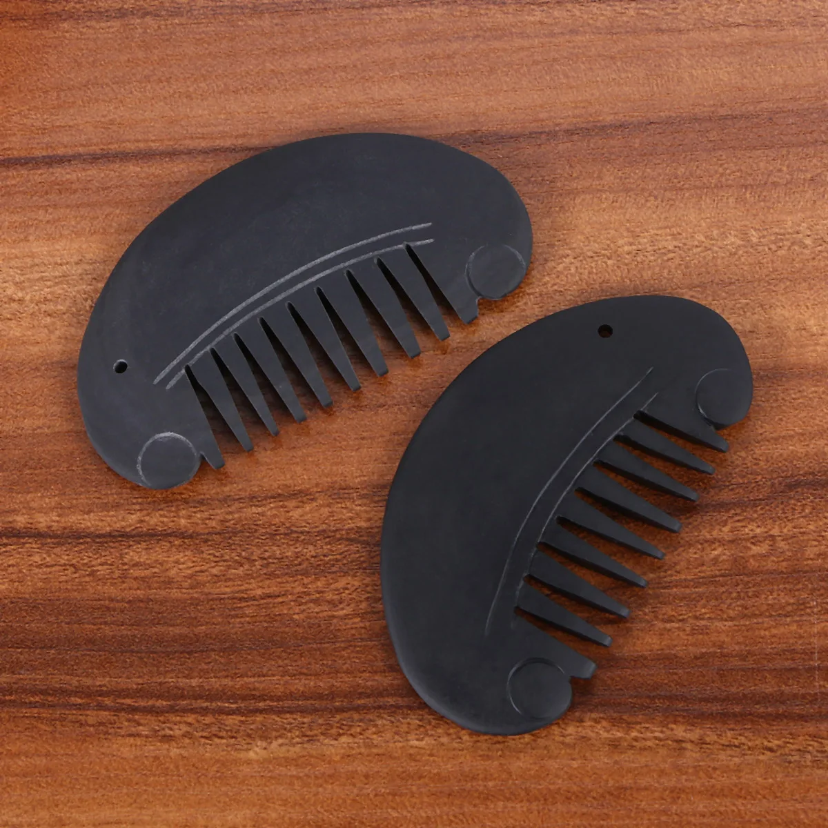 

2Pcs Jade Massage Comb Natural Stone Material Anti Hair Loss Promote Blood Circulation Smooth Edges Relaxing Gift Home Travel