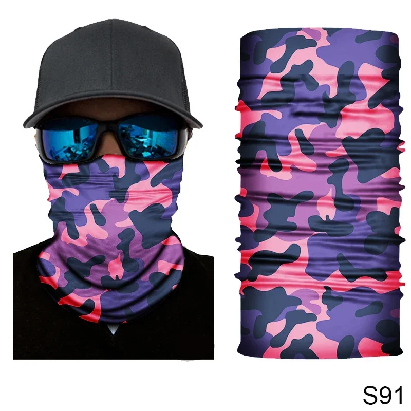 Camouflage Nahtlose Radfahren Gesichtsmaske Schlauch Schal Hals Gamasche Bandana Unisex Stirnband Sturmhaube Gesichtsschutz für Outdoor-Sportarten – Detail 13