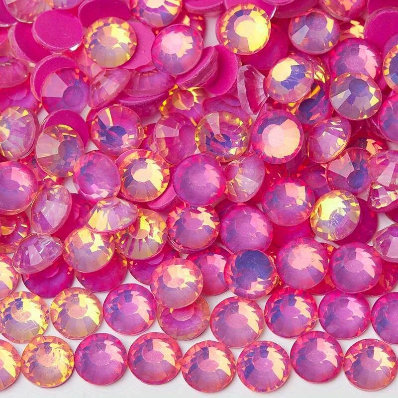 SS6-30 Glitter Crystal Opal Mocha Non Hotfix Rhinestones Flatback Strass Nails Crystals Diamond For Nail Art Nail Charms Vestido