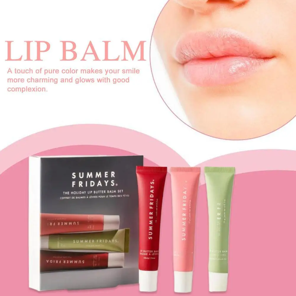 

Summer Firdays Pack of three Smooth Non-sticky Mini Lip Glaze Moisturizing Transparent Lip Gloss Soft Tube Mirror Lip Makeup