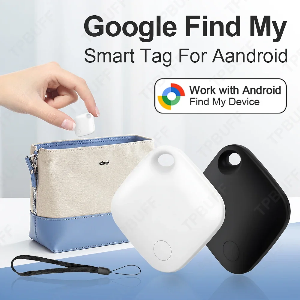 Rastreador GPS Android con Bluetooth, etiqueta inteligente Compatible con Google Find My App para llaves de mascotas, localizador Xiaomi Samsung Motorola