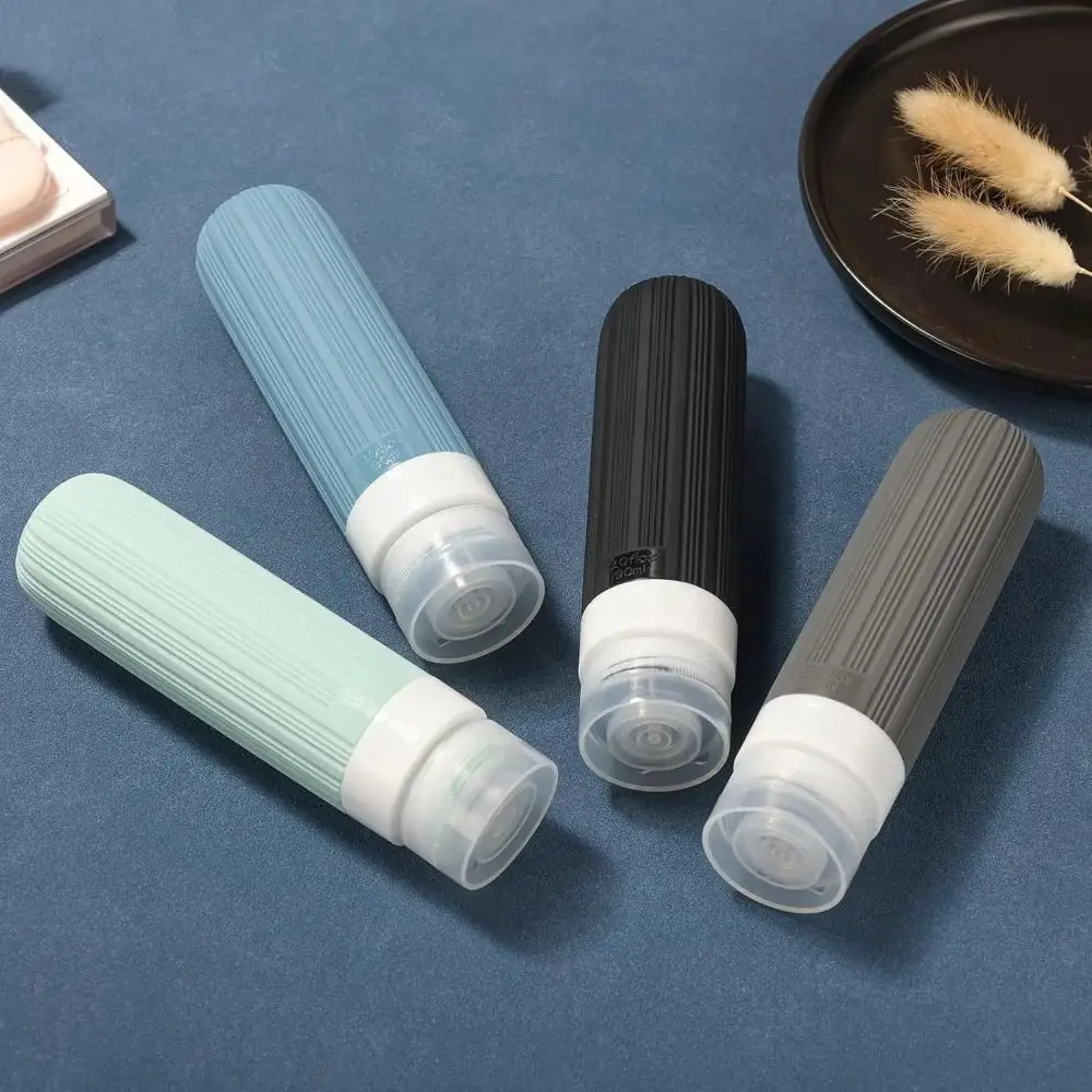 Leak-Proof Travel Bottle Set Soft 60/90ML Squeeze Liquid Bottle Kit Multi-Color Empty Cosmetic Container Sub-bottling Tool