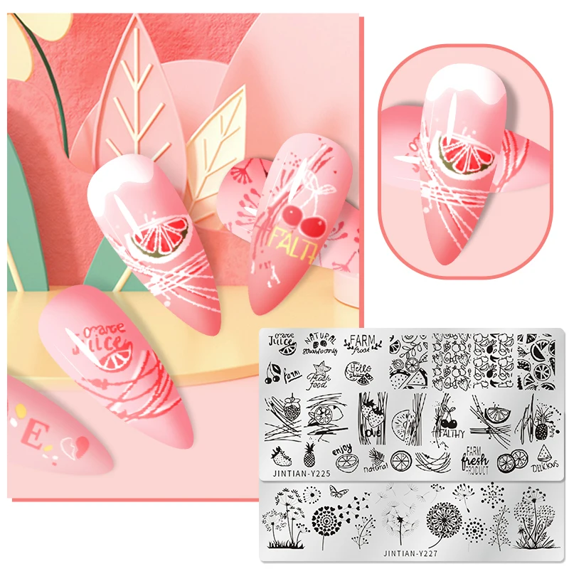 Mtssii 2023 New Leopard Nail Stamping Plates Geometry Line Leaves Flowers Design Printing Plates Nails Art Stencil Stamp Tools