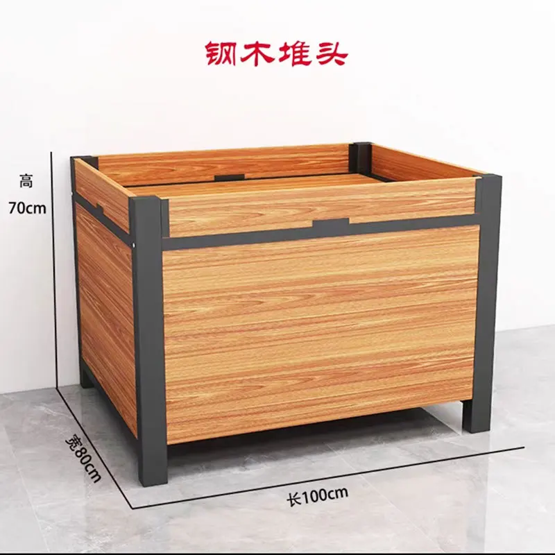 Showcase Supermarket Promotion Platform Stacking Island Cabinet Bulk Dried Fruit Merchant Superstack Head Shelf Display Shelf