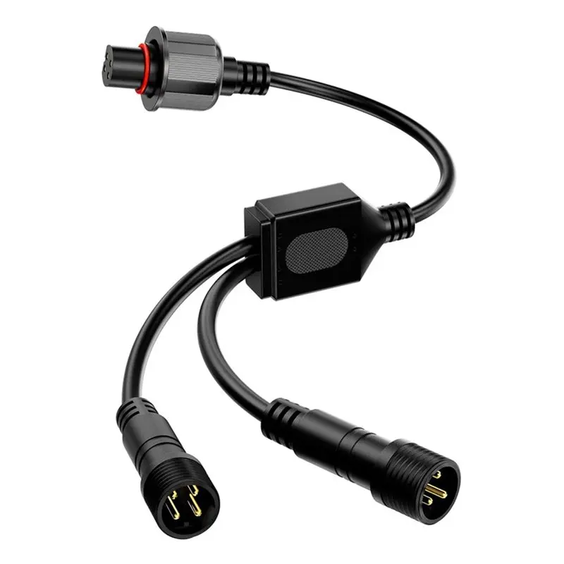 A02F-2X Y-Splitter Cable For Govee Outdoor Flood Lights 4Pin Waterproof Connector For Yard Patio,1 Female To 2 Male