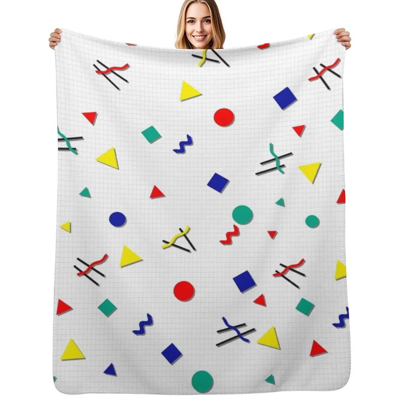 

90s Squiggle Comforter Throw Blanket Thin Soft Blanket for Summer Night Sleeping