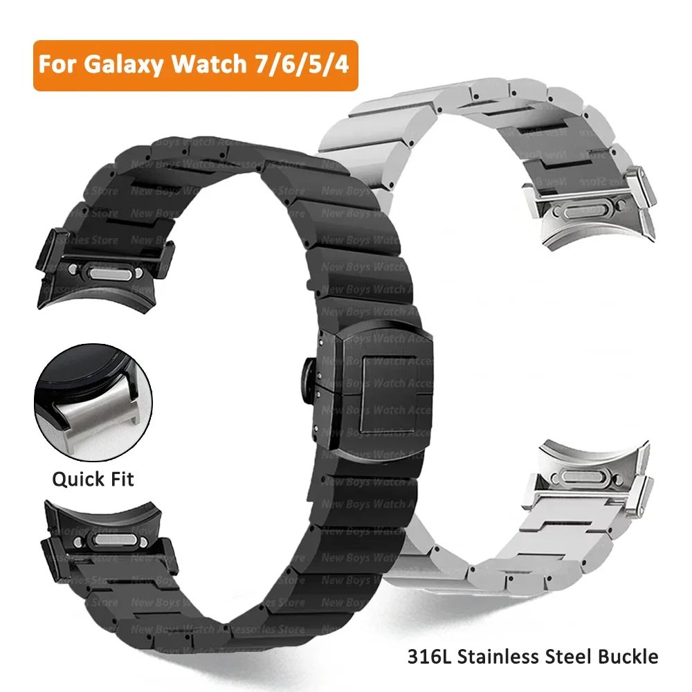 

No Gap Titanium Strap for Samsung Galaxy Watch FE 7/6/5/4 40mm 44mm Luxury Band for GALAXY 4/6 Classic 42mm 46 43 47mm 5Pro 45mm