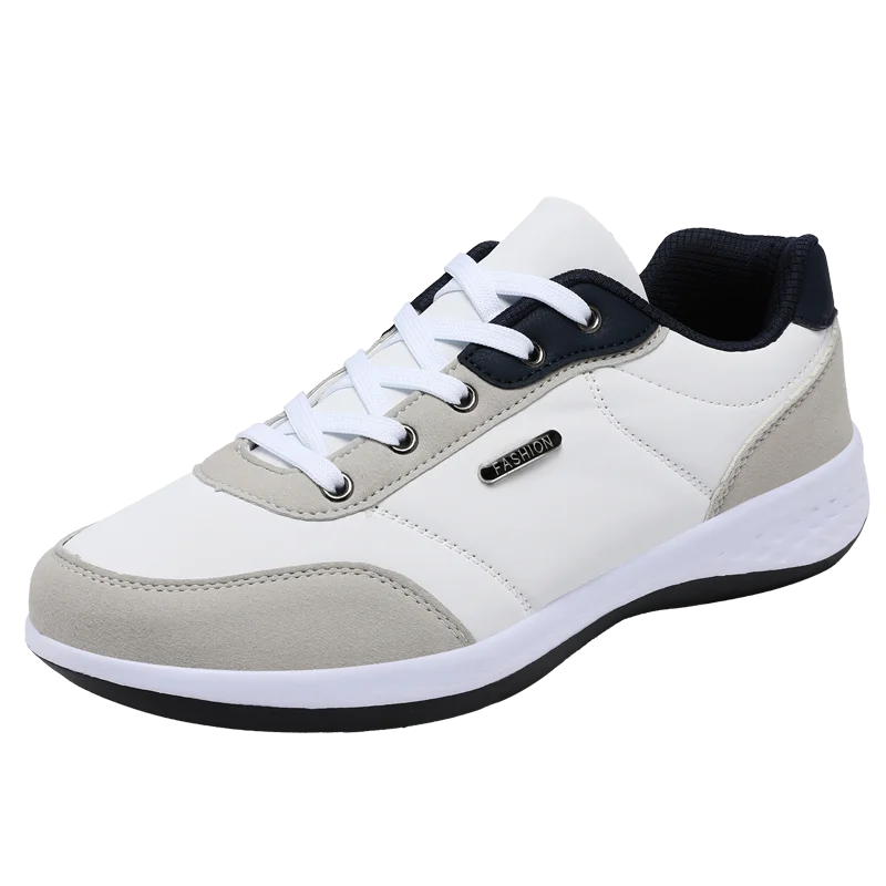 

Мужская повседневная спортивная обувь, кожаные кроссовки, модная и удобная, весенне-осенняя дышащая кожаная обувь.