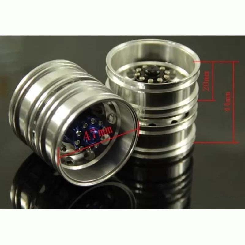 Metal Simulation Rear Double Hub for 1/14 Tamiya RC Truck for SCANIA 770S R620 for VOLVO for ACTROS 3363 Car