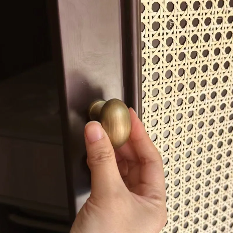 Poignées de meubles en Bronze Antique, poignées d'armoire de cuisine en laiton massif, boutons ronds de tiroir en forme de coquille, poignées de garde-robe