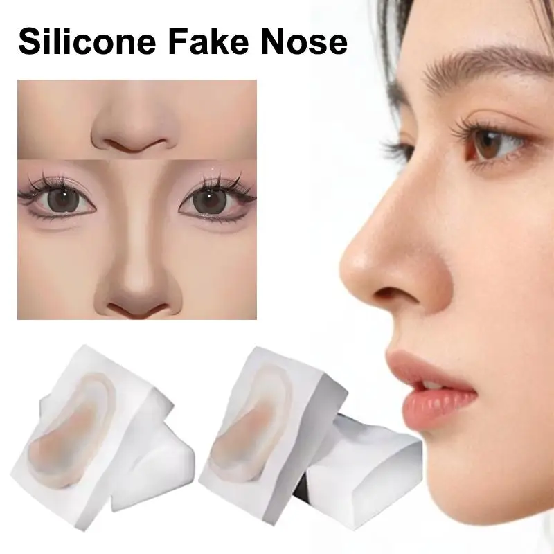 1 Set Wiederverwendbare Cosplay Silikon-Nasen- und Kinn-Sets Natürlicher Effekt Make-up Prothetik-Kits Professionelle Silikon-Gel Falsche Nase & Kinn – Detail 1