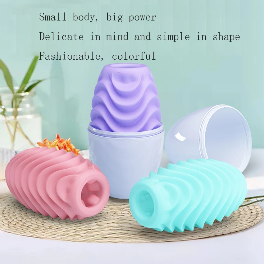 Unpowered Silicone Masturbation Egg, Portable Stroker Cup, Adult Toy for Men, Blowjob Trainer view 3