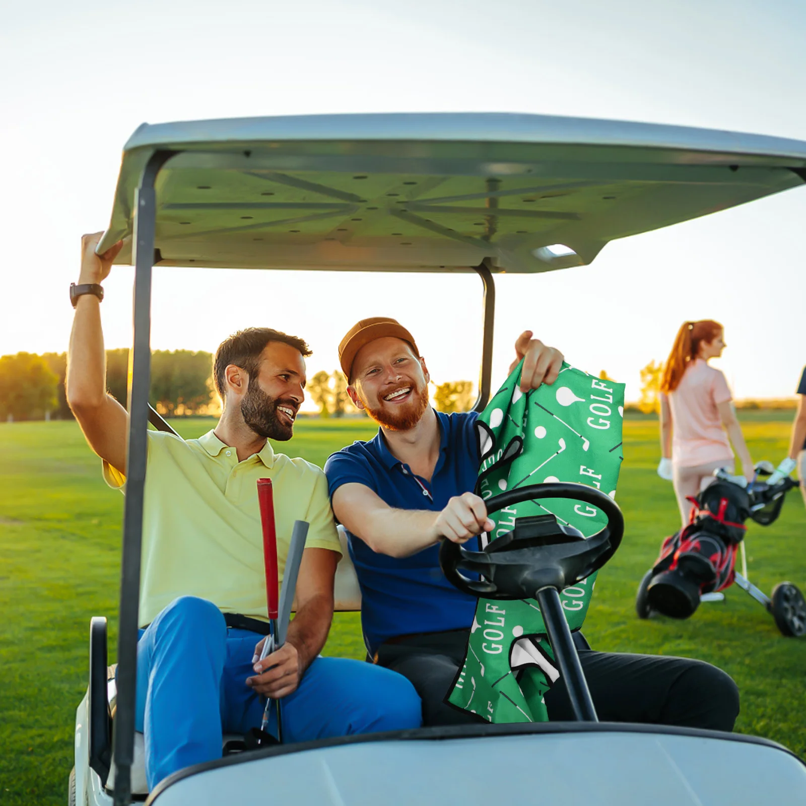 

Breathable Golf Cart Seat Cover 133x99cm Soft Polyester Fabric Wear Resistant Cover for Seat Protection Easy Care Outdoor Use