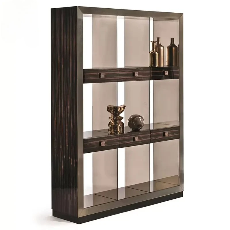 American Bookcases Stainless Steel Bookshelves Child Library Brown Book Shelves Modern Mdf Display Rack Bookrack