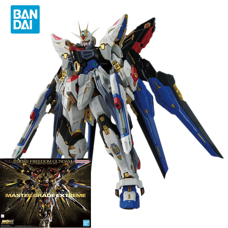 Bandai Original GUNDAM Anime Model MGEX Series 1/100 STRIKE FREEDOM GUNDAM Action Figure Assembly Model Toys Gifts for Children