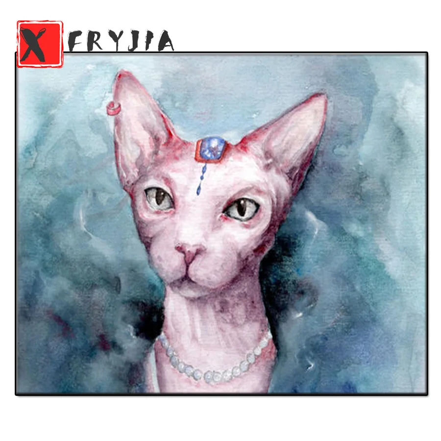 

diamond painting Sphynx 5d diamond mazayka embroidery crystal stitch cross mosaic 3d full square round diamond home decoration