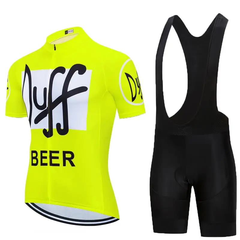 Summer Men\'s Cycling Jerseys Set 2024 DUFF Red MTB Bicycle Short Sleeve Outdoor Clothes Quick Dry Ropa De Ciclismo Hombre