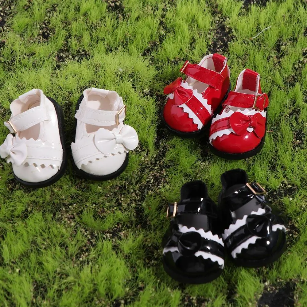 PU Leather PU Leather Bow Shoes Doll Shoes Boots Shoes Doll Leather Shoes Mini 5.5cm Doll Shoes Boots Children Toys