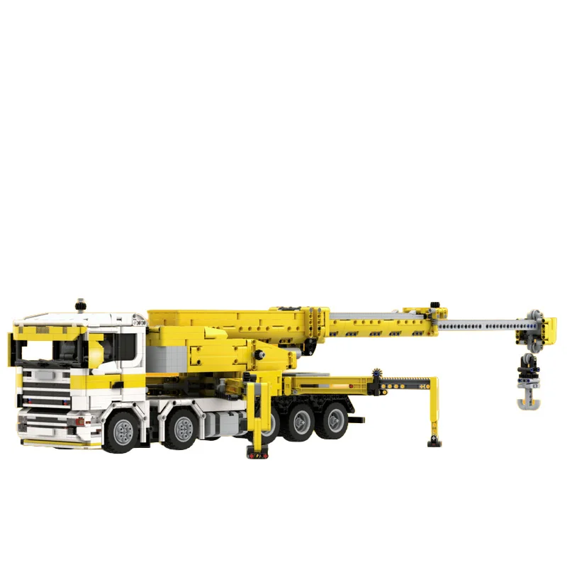 3517 elementów transportowy ciężarówka z dźwigiem MOC, konfigurowalny modułowy zestaw klocków, kreatywny projekt, klocki DIY, zabawka dla chłopców, prezent na festiwal