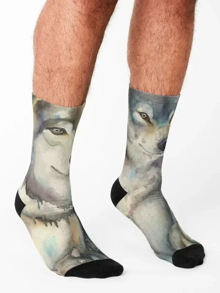 The Strength Of The Wolf Is The Pack Socks winter gifts luxury set Thermal man winter Woman Socks Men's