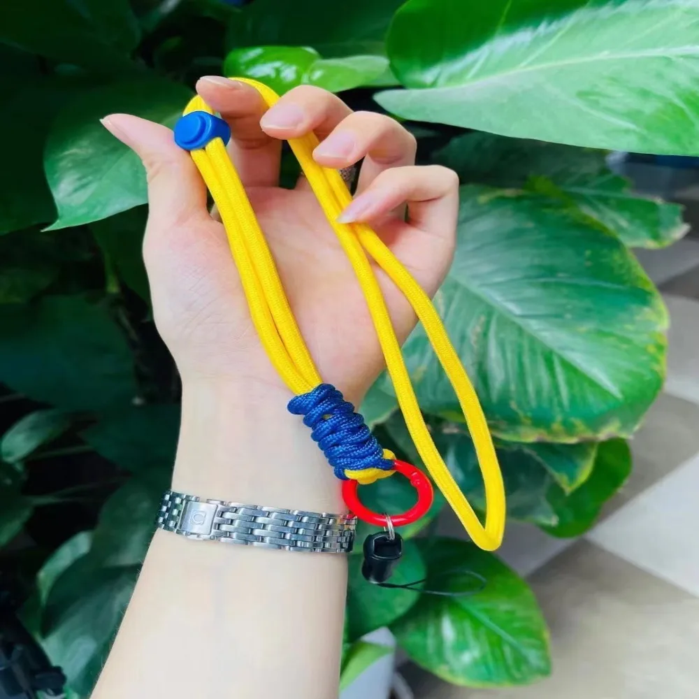 Zweifarbiger Handy gurt verstellbarer Anti-Verlust-Handy-Lanyard geflochtenes Nylon-Telefon kette mit hängendem Hals zum Aufhängen des Telefons