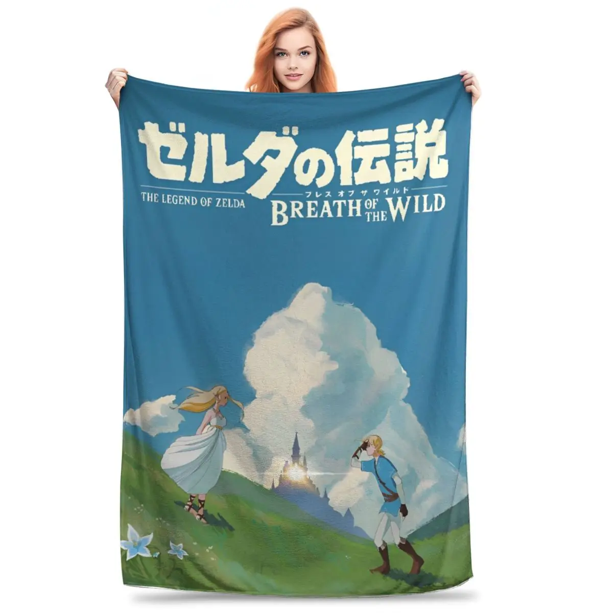 Z-Zelda-a-Link Cartoon Game Blanket Flannel Winter Multifunction Super Warm Throw Blanket for Sofa Bedroom Bedspread