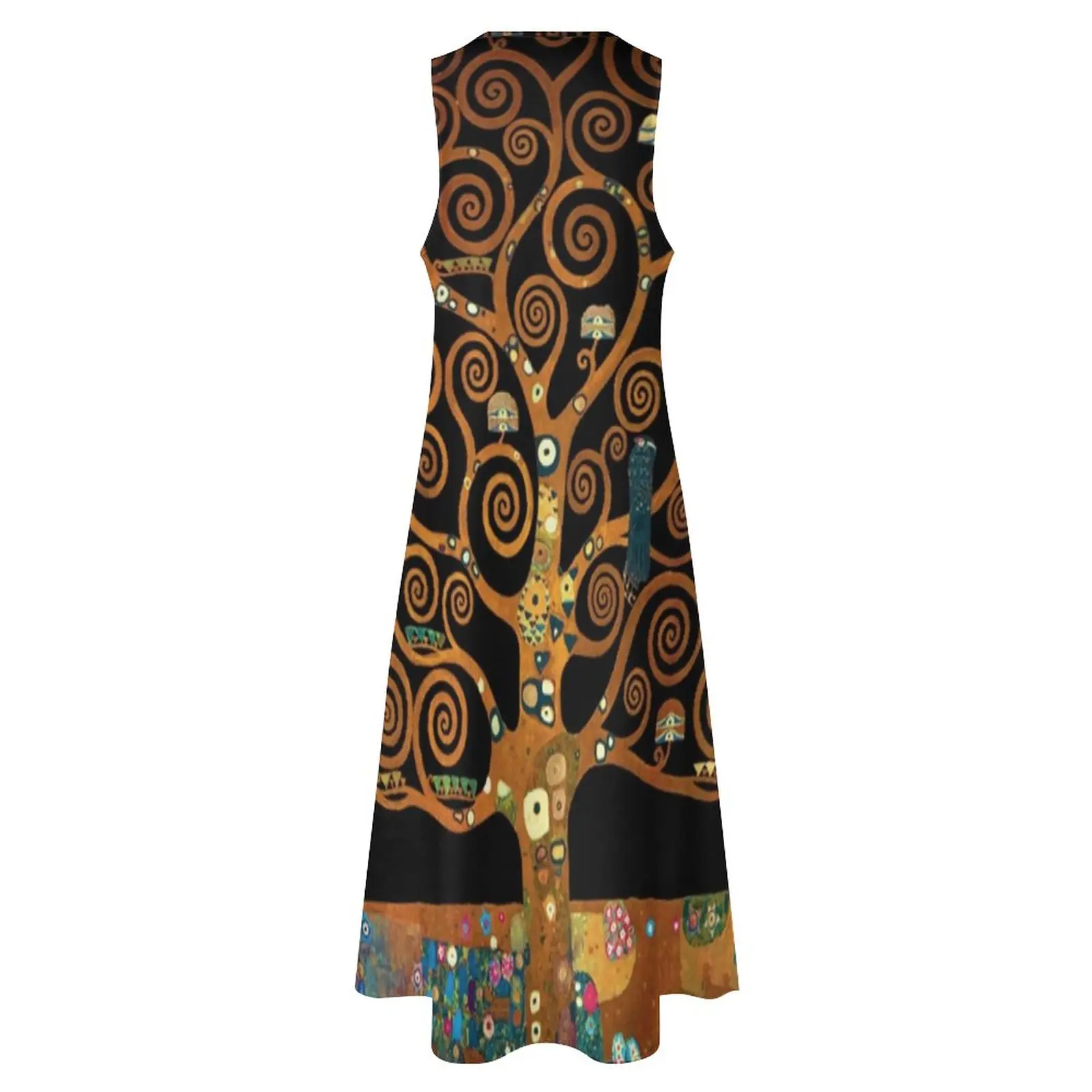 Gustav Klimt Print Dress The Tree Of Life Vintage Maxi Dress Street Fashion abiti lunghi Casual primavera scollo a V abiti personalizzati