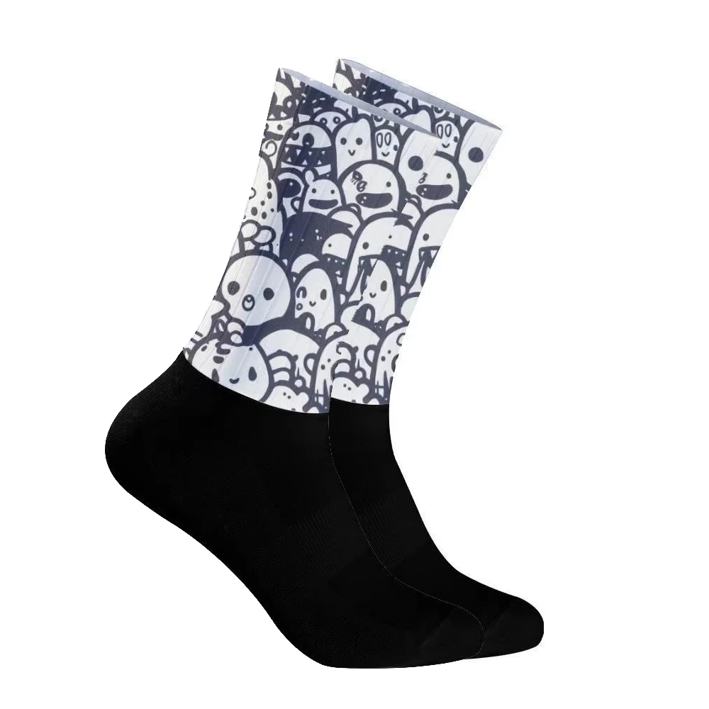 

Велосипедные носки с милыми принтами монстров Велосипедные носки Профессиональные велосипедные носки Компрессионные спортивные носки для велосипеда