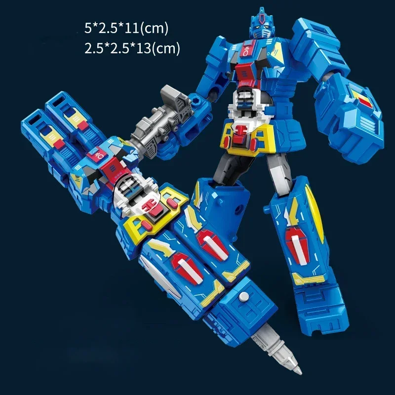 2-in-1 Transformierbarer Roboter-Spielzeug-Kugelschreiber mit Drehgelenk, Actionfigur-Modell, Verformbarer Roboter – Detail 8
