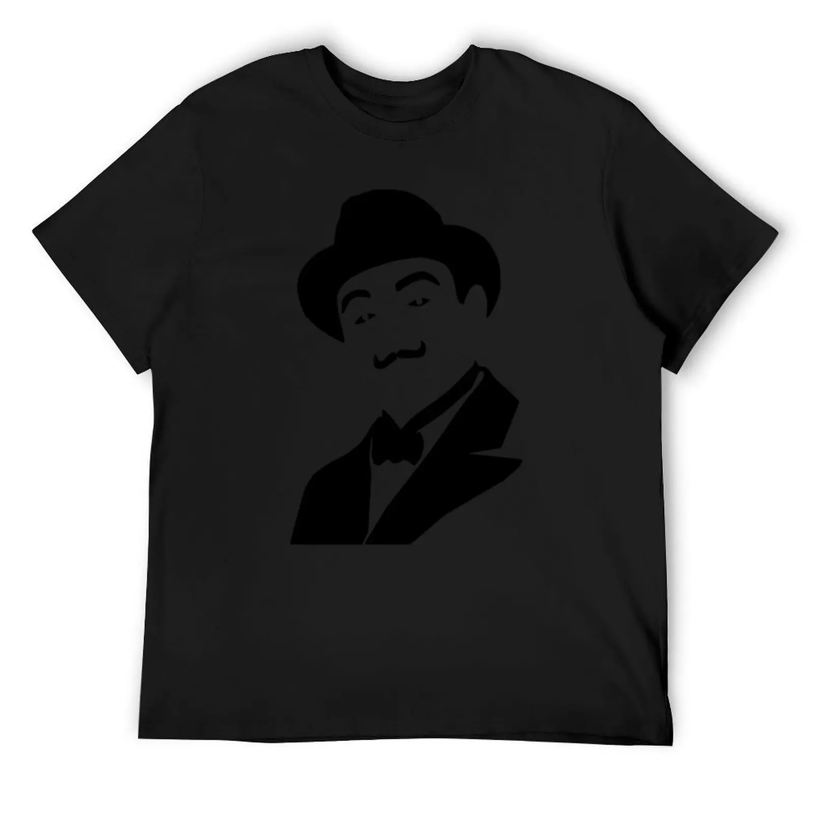 

Hercule Poirot silhouette T-Shirt kawaii clothes summer shirt Personalized t-shirt man clothes t shirt for men
